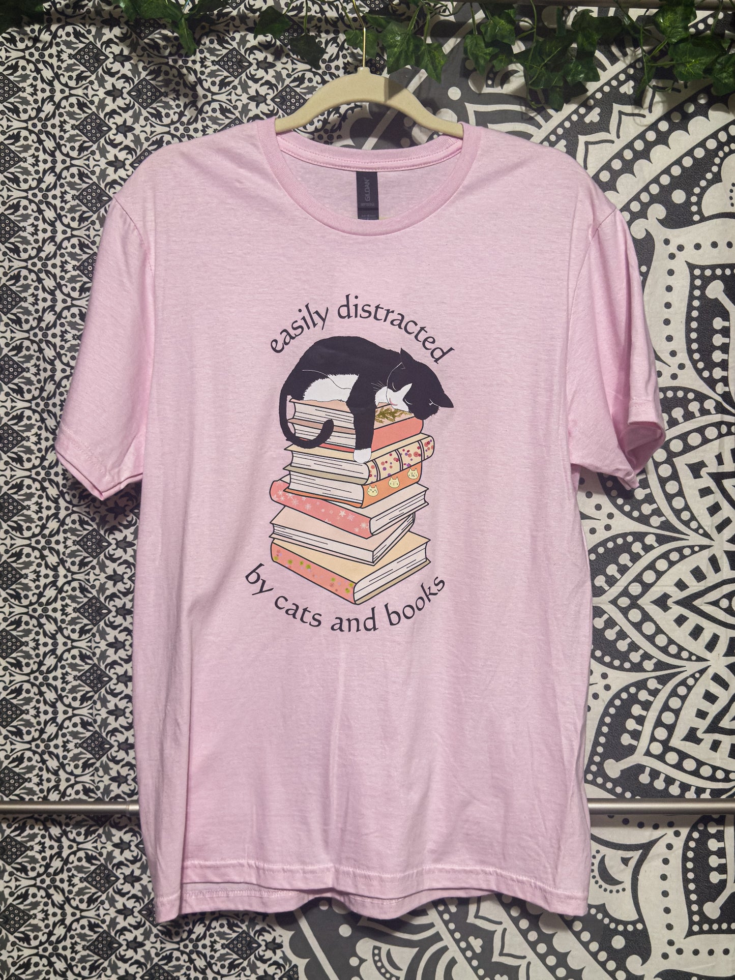 'Distracted by Cats & Books' T-Shirt