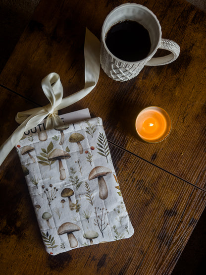 Book Sleeve - White Mushroom