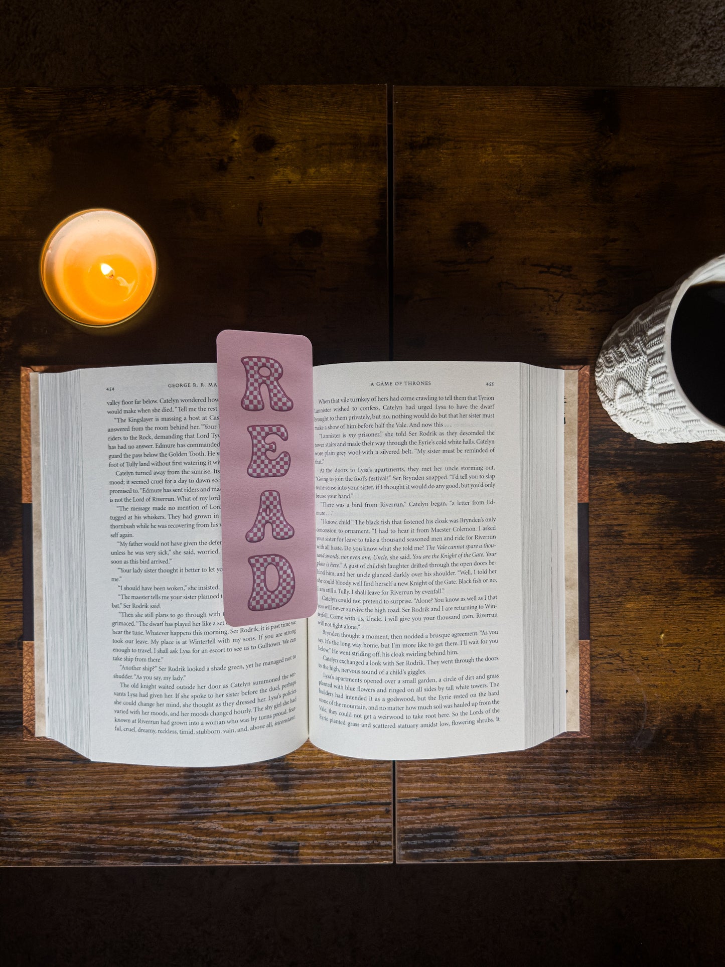 Pink READ Bookmark
