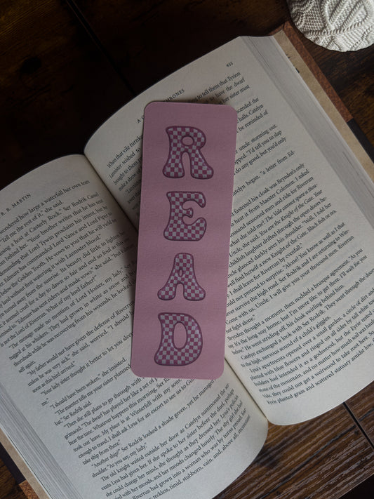 Pink READ Bookmark