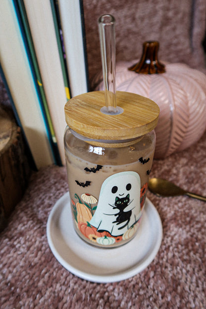 16 oz Glass Can GHOST + CAT