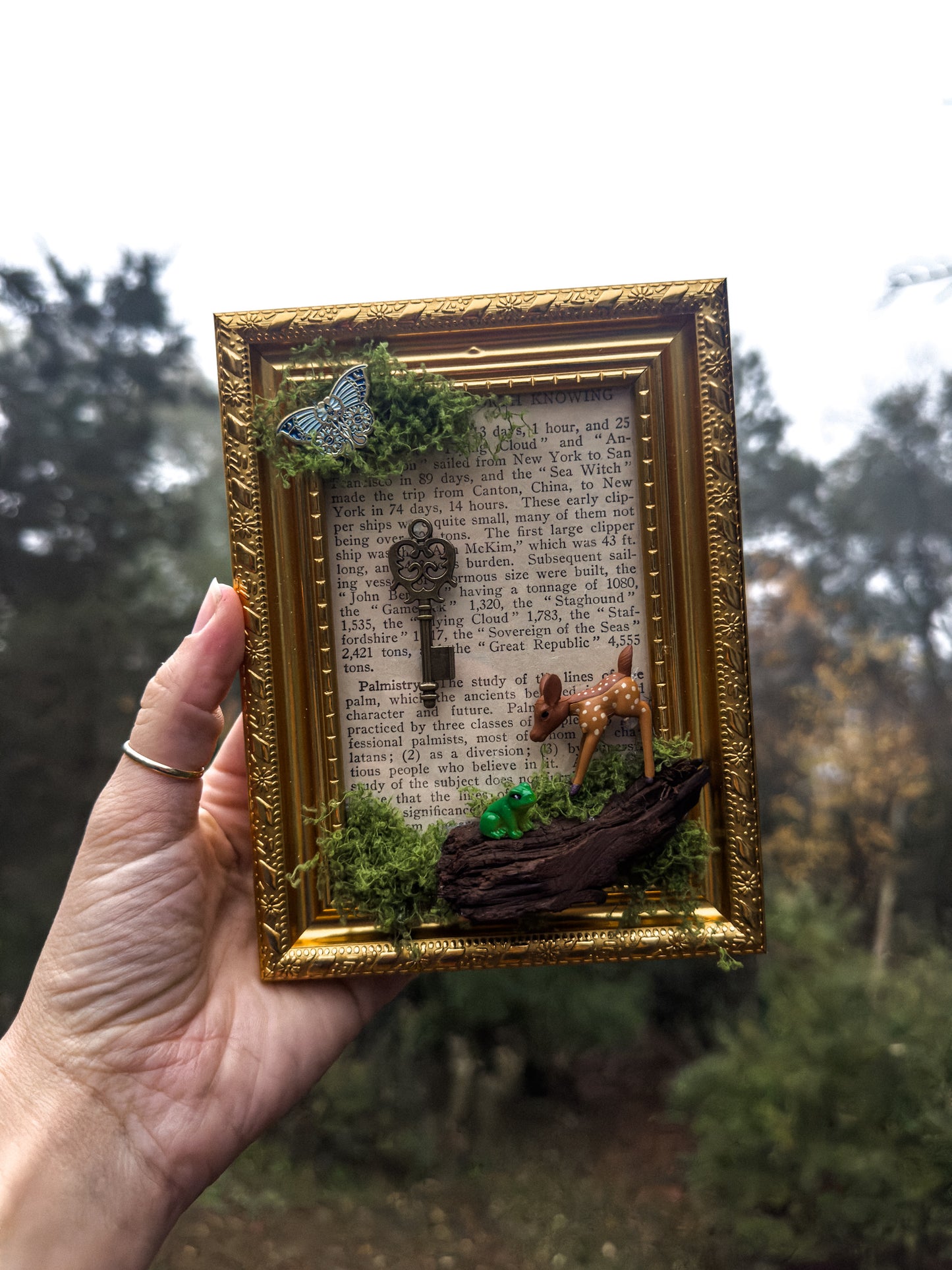 Whimsical Faux Moss Decor (Deer & Frog)