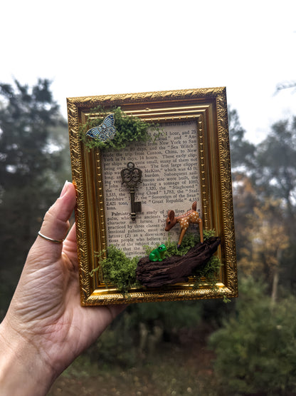 Whimsical Faux Moss Decor (Deer & Frog)