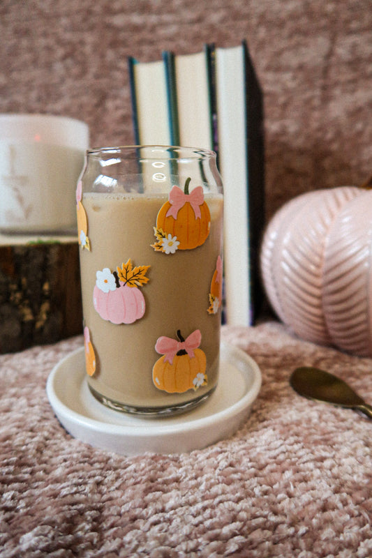 16 oz Glass Can - PUMPKINS