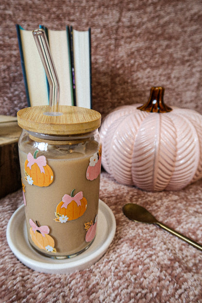 16 oz Glass Can - PUMPKINS