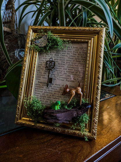 Whimsical Faux Moss Decor (Deer & Frog)