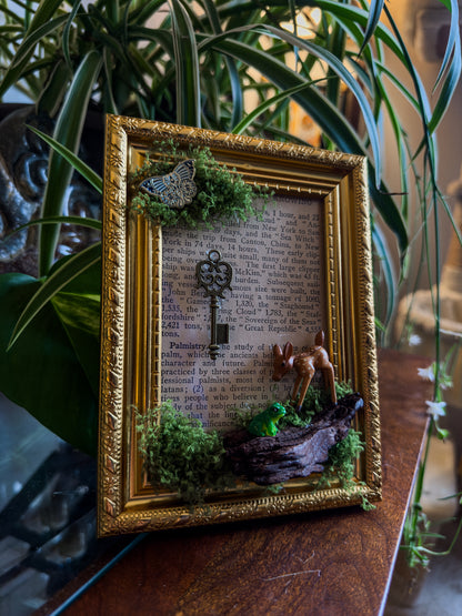 Whimsical Faux Moss Decor (Deer & Frog)