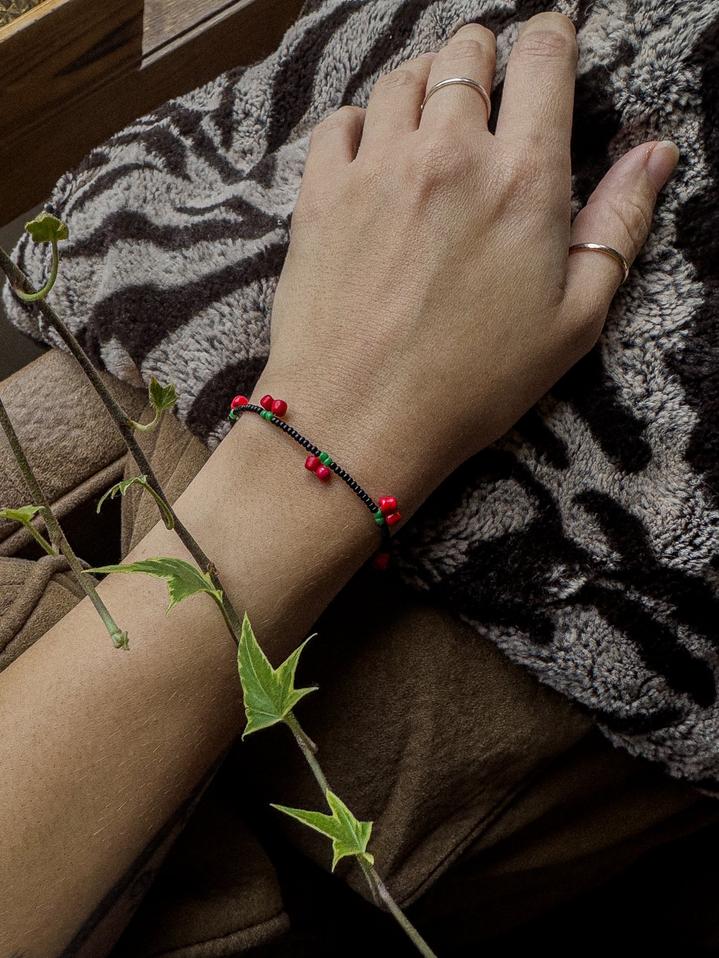 Cherry Beaded Bracelet